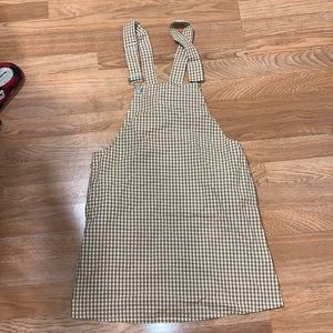 Gingham overall dress